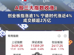 A股三大指数收涨 两市成交额超2万亿元