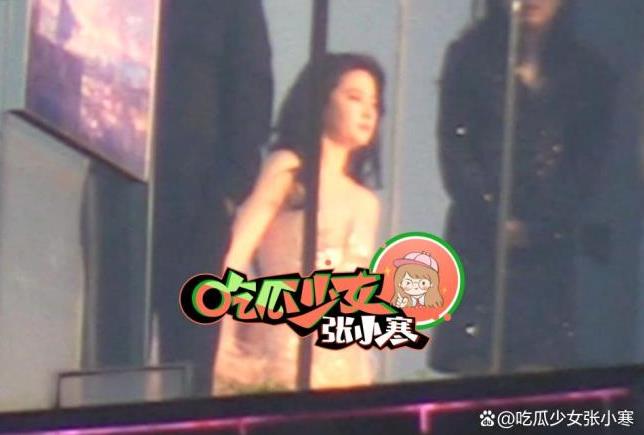刘亦菲穿拖尾裙奔跑好像在逃公主