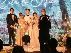 郭富城方媛参加婚礼 手牵手秀恩爱 现场细节引关注