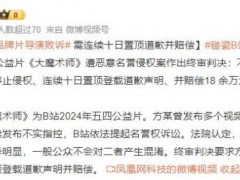 碰瓷B站导演被判赔18万元 无实锤乱指控自食其果