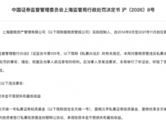 昔日百亿私募实控人遭终身市场禁入 违规操作曝光