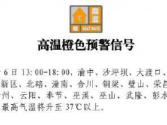 重庆发布今年首个高温预警 21区县气温将超37℃
