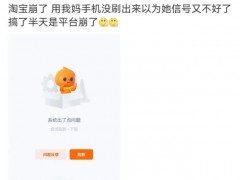 淘宝客服回应“淘宝崩了”：系统出问题，现在已恢复 故障曾登热搜